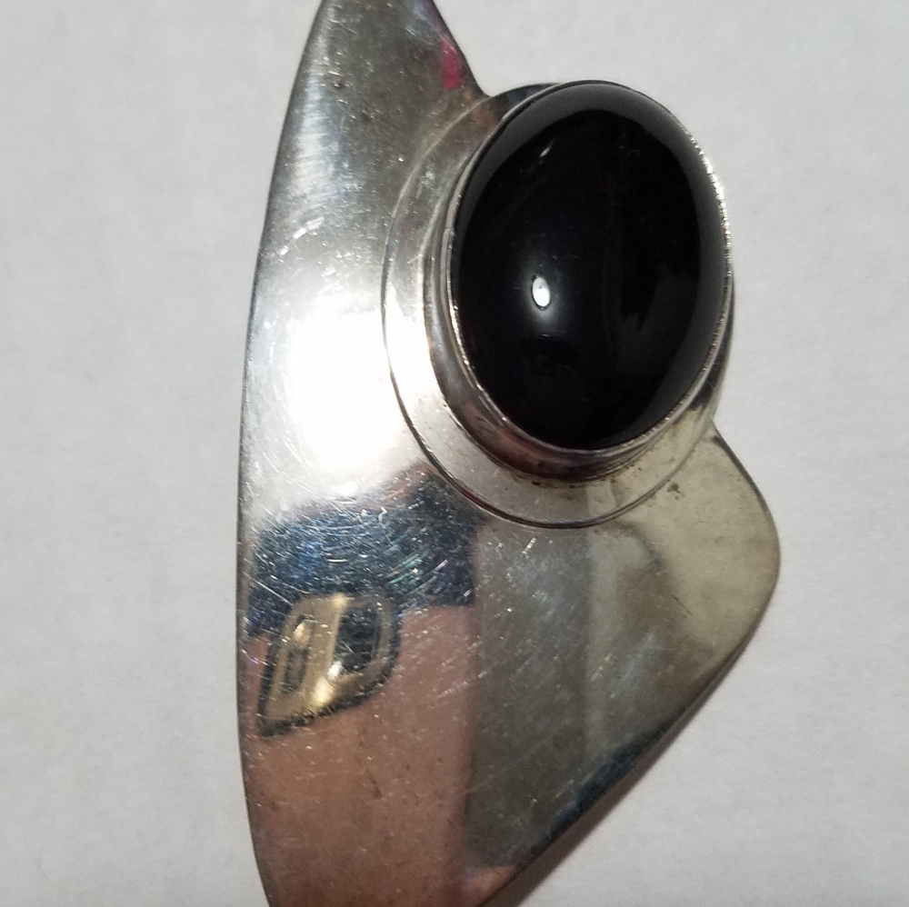 Navajo L. Yazzi Sterling Silver Pendant Brooch